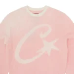 Corteiz C Star Gradient Mohair Knit Sweatshirt Pink
